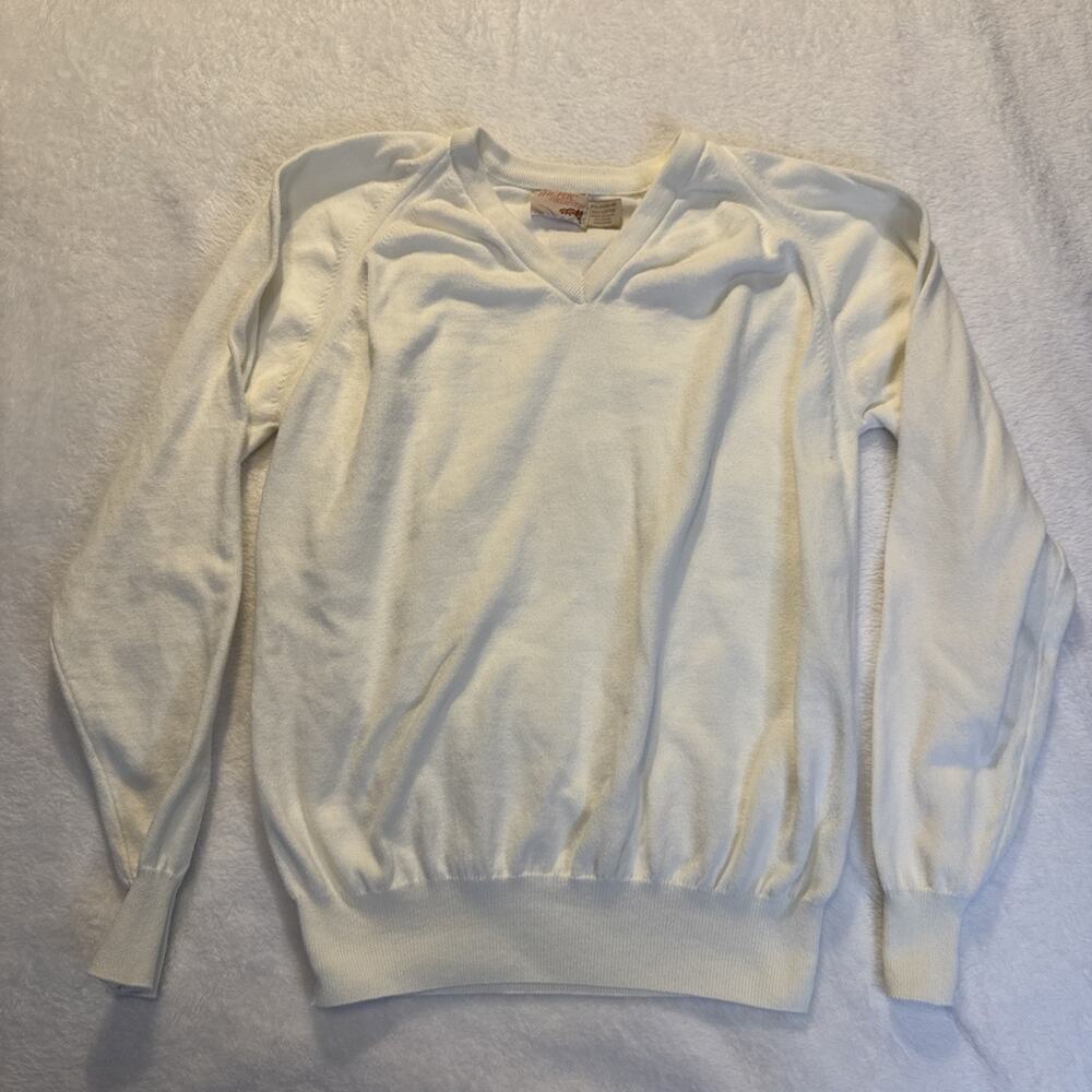The Fox Collection Vintage Sweater Women Medium White